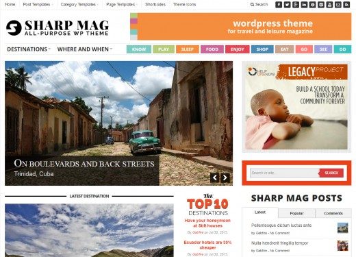 Sharp Magazine theme screenshot